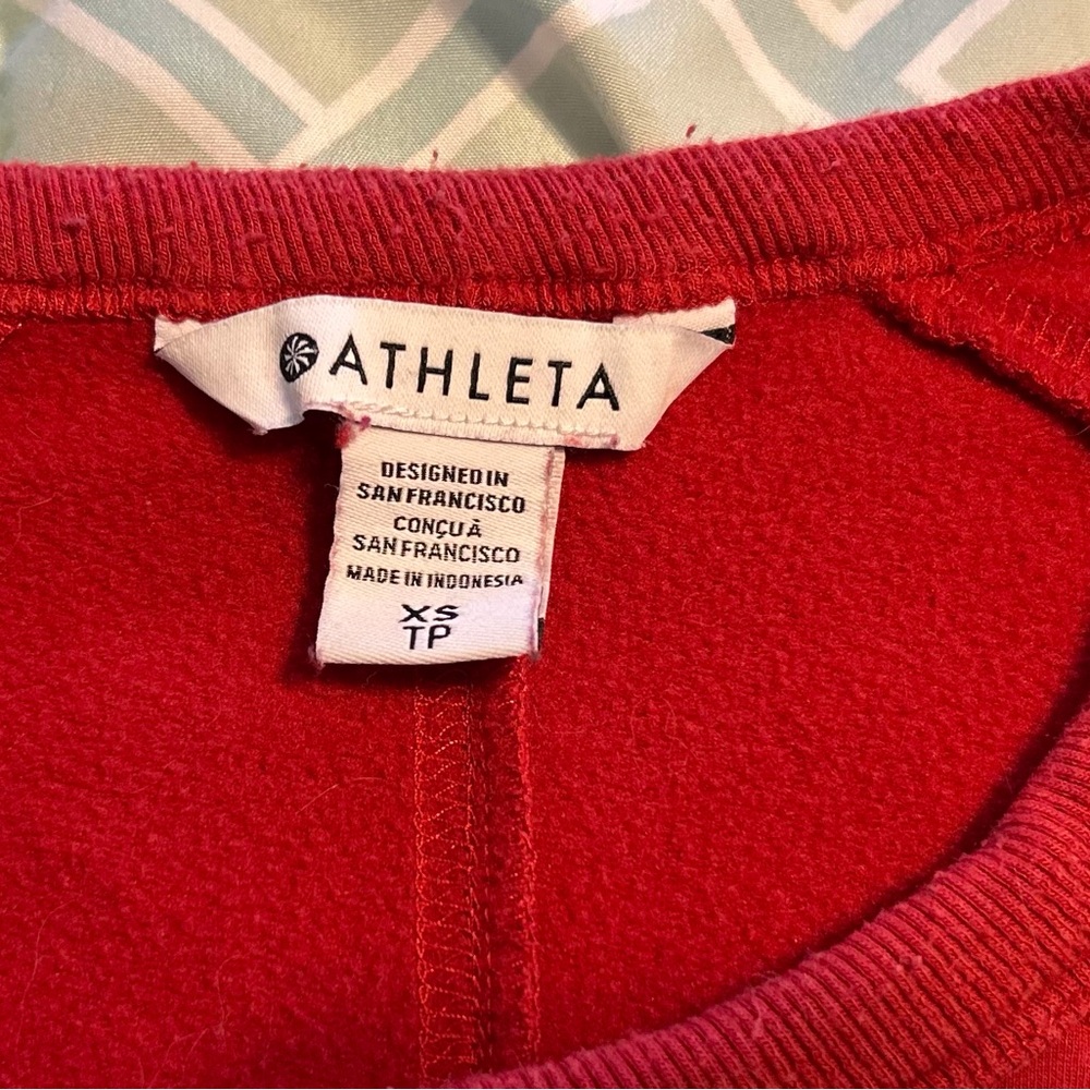 Athleta Coaster Luxe Recover Sweatshirt in Clover Berry Red - Picture 5 of 12